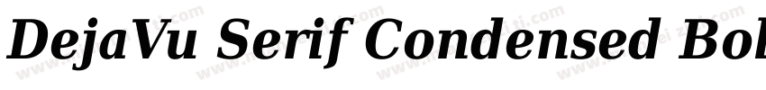 DejaVu Serif Condensed Bold字体转换